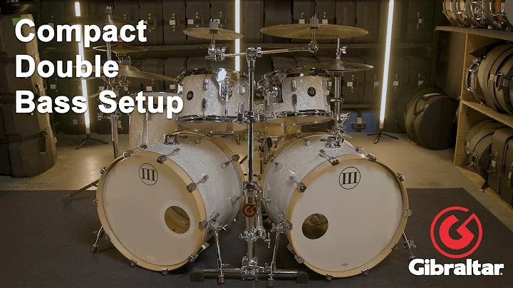 Compact Double Bass Setup Featuring Gibraltar's Stealth Vertical Mounting System