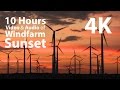 4K UHD 10 Hours Wind Farm With Audio For Ambience Relaxation Meditation Nature 