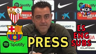 XAVI PRENSA BARCELONA VS SEVILLA LALIGA J38 | ES + ENG SUBS