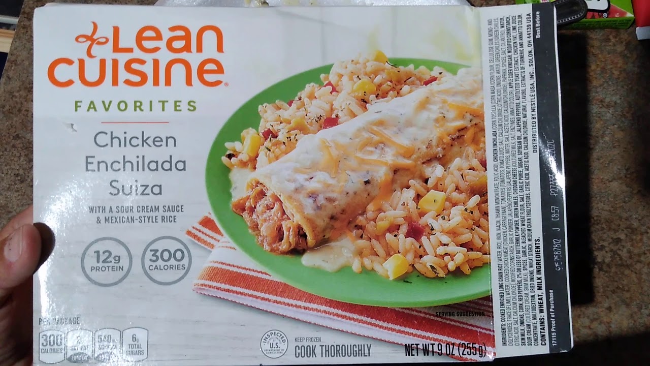 Lean cuisine review! Chicken Enchilada Suiza YouTube
