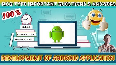 Important Questions of | DEVELOPMEMT OF ANDROID APPLICATION | MCQ Based questions & answers 🔥👍