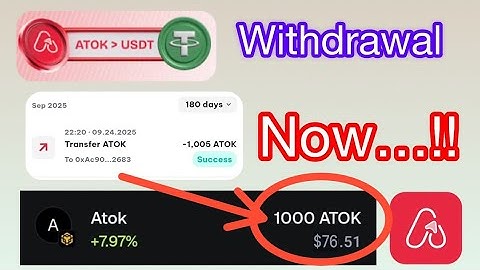 ATOK Withdrawal:   Step-by-Step Guide to Claim/Withdraw!