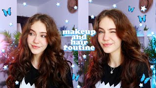 Мой повседневный макияж и укладка 2020 ||summer makeup and hair routine