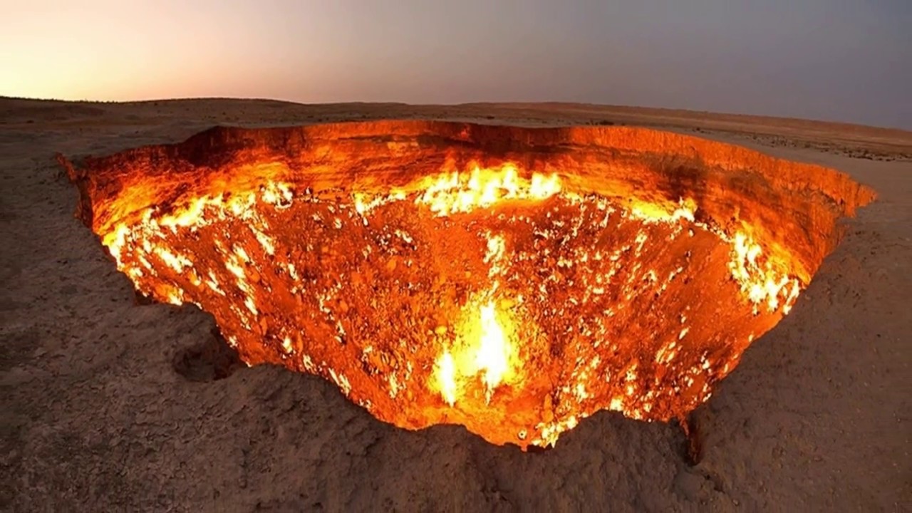 O FOGO que NUNCA Apaga - PORTAL para o INFERNO - CRATERA de DARVAZ ...