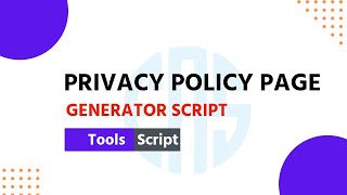 Privacy Policy Page Generator Tools Script Free Download Link 2023 || Engineer Abusufian