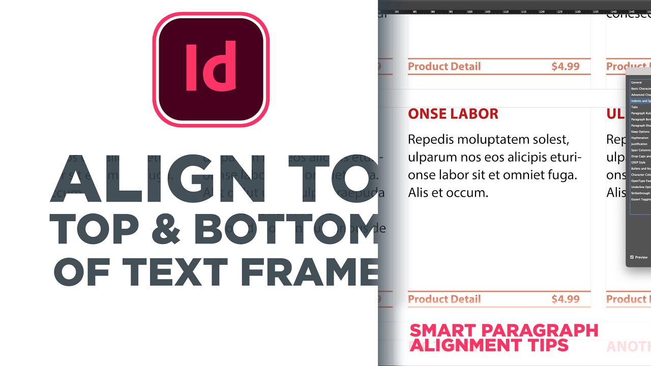 Align to the Top & Bottom of a Text Frame in InDesign [SMART PARAGRAPH  STYLES] 