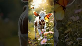 गाय की बहादुरी| (bravery of the Cow) #cow #cowvideos #calf #bravery #shorts #shortvideo