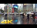 Walking around Shibuya, Tokyo in the rain - Long Take【東京・渋谷】 4K