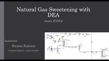 Natural Gas Sweetening Process with DEA || Aspen HYSYS
