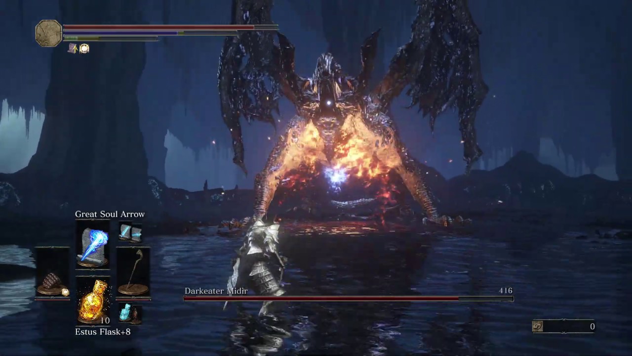 Dark Souls 3 sorcery only Dark Eater Midir - YouTube