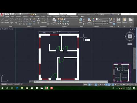  Belajar  Membuat Denah  rumah  2D AutoCAD  Bagian 4 YouTube