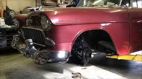 55 Chevy Adding a Front Sway Bar and Spring Replacement