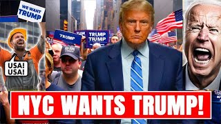 Trump STUNS New York City! Leads Campaign RALLY in Downtown Manhattan, Workers SHOW SUPPORT 🇺🇸