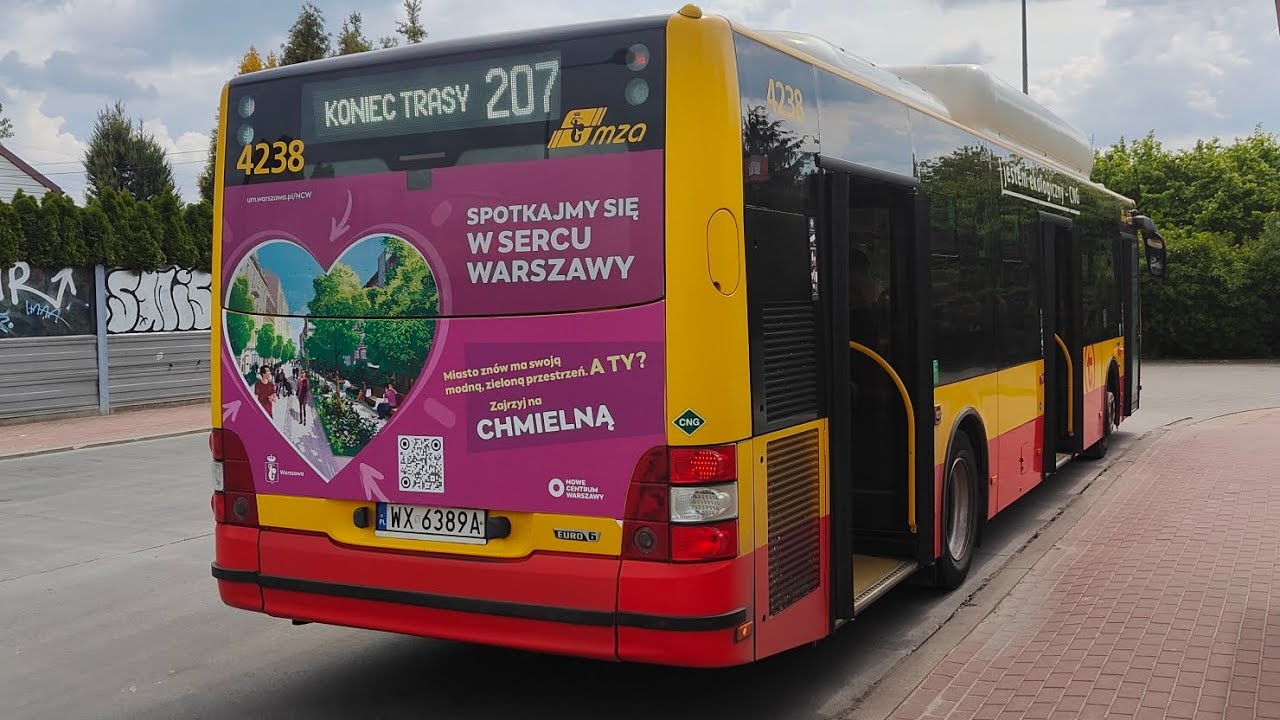 Linia 207 - MAN Lion's City CNG #4238 ( MZA Warszawa )