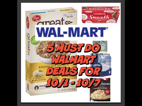 5 MUST DO DEALS AT WALMART 10/1 – 10/7