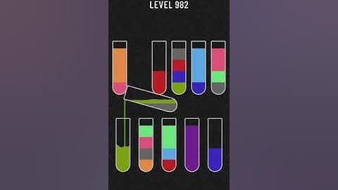 Water Sort Puzzle   level 982 Mobile Cell Phone Game Walkthrough Android / Apple