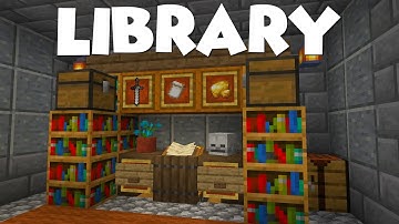 Minecraft: Library Tutorial / How to build library / Enchanting room
