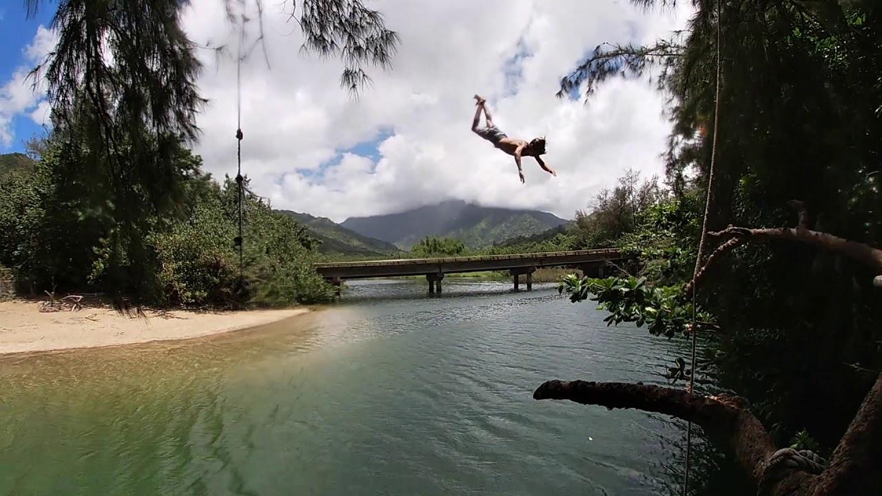 Backflip off bridge - YouTube