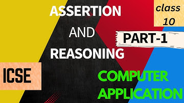 assertion and reasoning | comuter application | icse class 10 | specimen paper solutions #java #icse