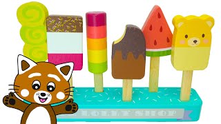 Pukkins gör roliga glassar - Lek och lär dig färger - Lek med oss roligt barnprogram