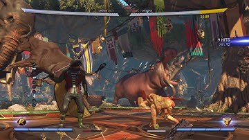 Injustice 2: Robin Midscreen Blue Trait combo (meterless)