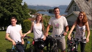 Cycling in Norway from Strandvik to Fusa along the old postal route