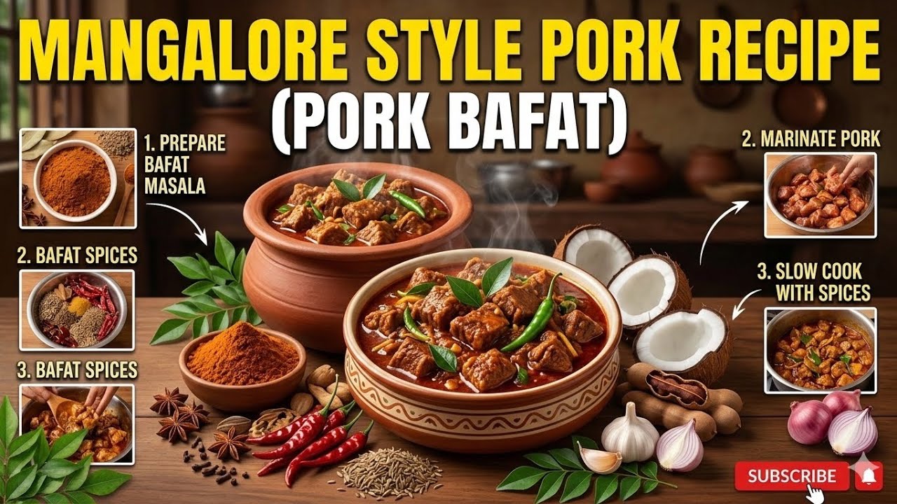 MANGALORE STYLE PORK RECIPE , HOME MADE RECIPE🍲