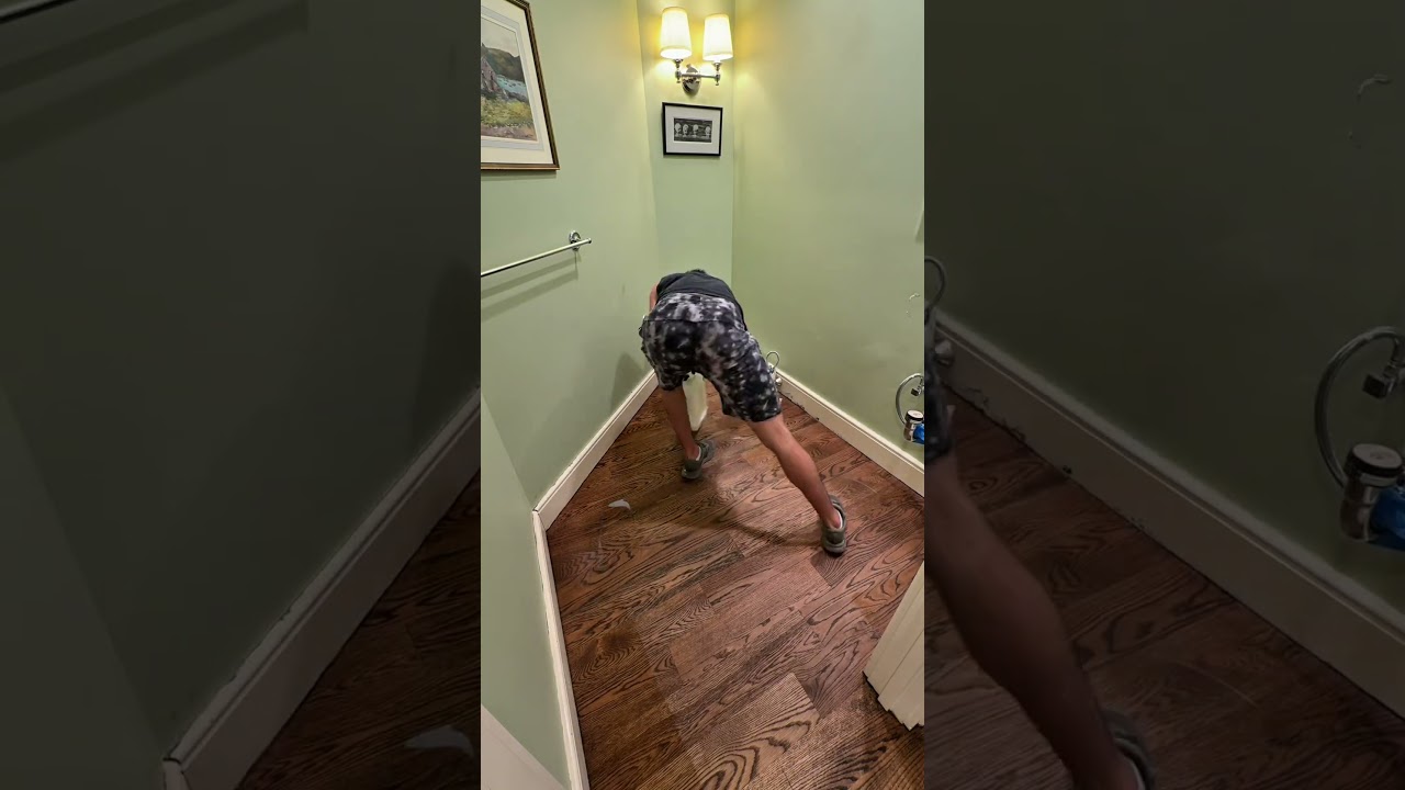 Wayland bathroom hardwood installation video by Accolade Flooring