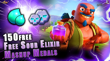 Get FREE 150 Sour Elixir & Mashup Medals! in Clash of Clans #coc