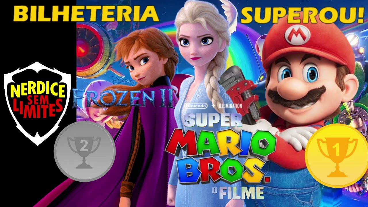 MARIO SUPERA FROZEN! SUPER MARIO BROS se torna MAIOR BILHETERIA ESTREIA de  uma ANIMAÇÃO! 