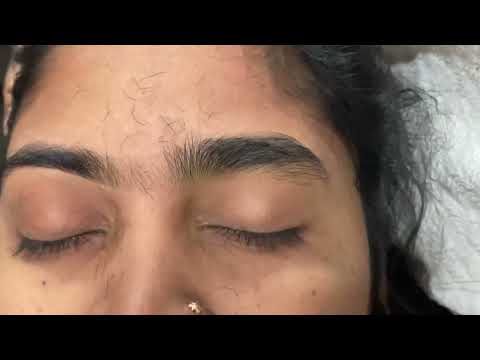 Joint eyebrows threading tutorial // thik eyebrows threading tutorial step by step