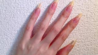 Tapping and Scratching  Natural long nails ASMR
