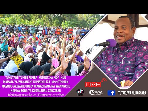 LIVE Mhe OTHMAN MASOUD AKIWAHUTUBIA WANACHAMA NA WANANCHI KISIWANI PEMBA TUMBE ACT