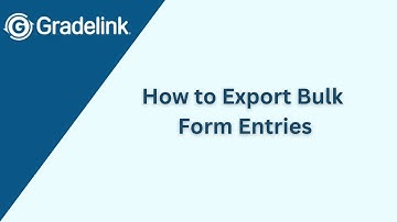 How to Export Bulk Form Entries