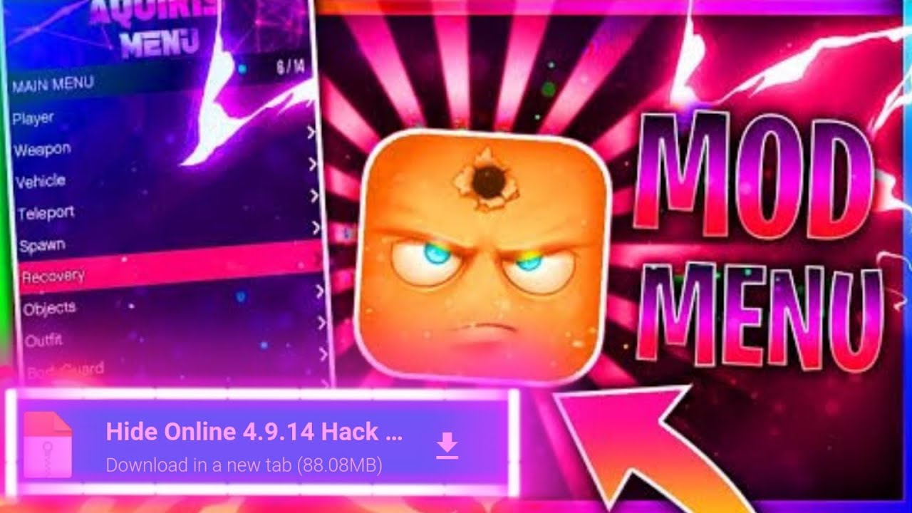 Hide online new mod menu unlock all things!!! unlimited respawns!!! latestmod menu 2025!!!