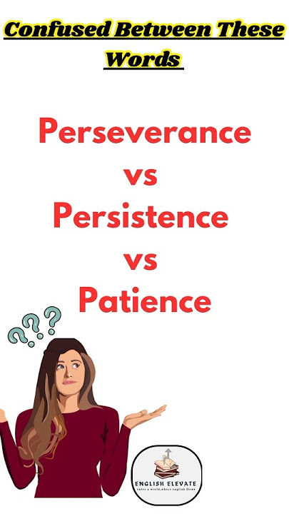 Perseverance,Persistence,Patience Meaning |How To Differentiate Confused Words|EnglishElevate|Learn