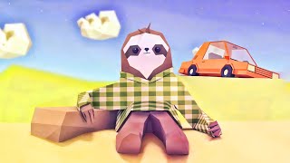 Slowdrive - ЛЕНИВЕЦ РЕШИЛ СТАТЬ ГОНЩИКОМ - Полное прохождение игры - Все звезды и листики