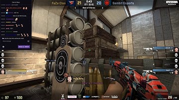 FaZe Niko 1v2 clutch to finish Gambit (Cache EPICENTER: ST.PETERSBURG Group A)