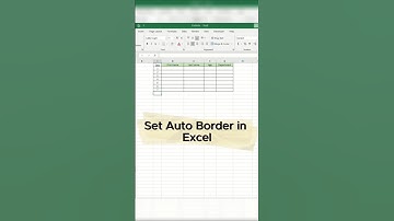 ⚡ Set Auto Border in Excel Like a Pro | Excel Tips & Tricks 2025 🔥#excel #shorts #shortsfeed