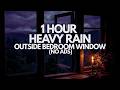 Heavy Rain Outside Your Bedroom Window | Night Ambience for Insomnia Relief (No Ads)