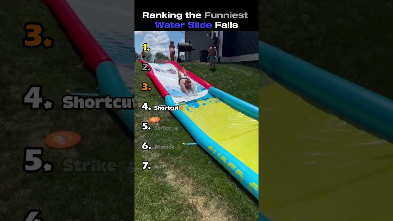 Рейтинг самых смешных неудач на водных горках 😂