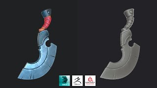 Autodesk 3ds Max, Zbrush, Substance Painter   Stylized  sword