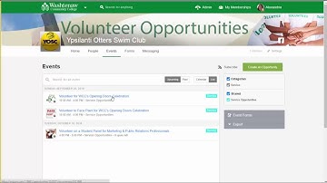 WCC Volunteer Service Program - Events Tab