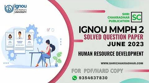 IGNOU MMPH 2 previous year Solved Question paper (JUNE 2023) | MMPH-002 | MBA | IGNOU Question paper
