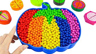ASMR Video | How To Make Rainbow Pumpkin Bathtub With Mixing Beads | Making By Yoyo Candy