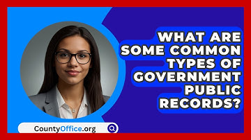 What Are Some Common Types Of Government Public Records? - CountyOffice.org