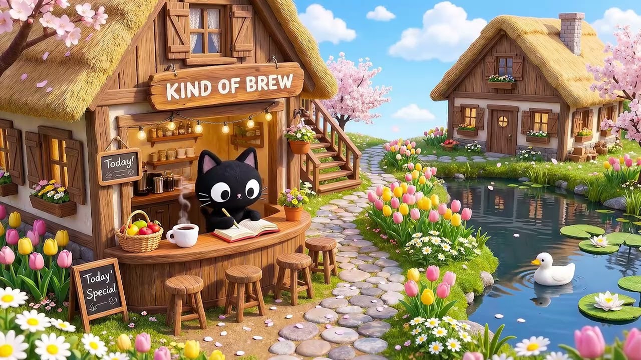 Cat Shop & Coffee Jazz in Morning | january Jazz Playlist To Relax | Nature Sound For Happy Day