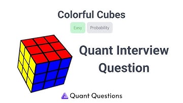 Colorful Cubes - Quant Interview Question