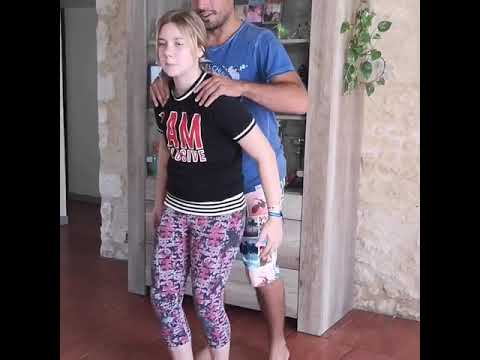 Strong 13 years old girl piggyback ride (Lift Carry)