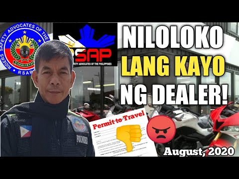 Walang Authority ang Dealer na Mag-issue ng Permit to Travel.